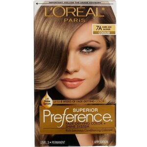 L'Oreal Paris Superior Preference Fade Defying Hair Color, Dark Ash Blonde 7A